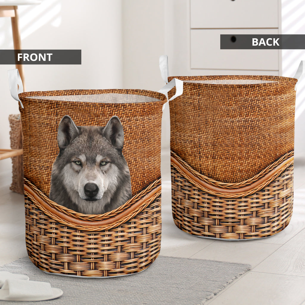 Wolf rattan teaxture - Laundry basket-Owls Matrix