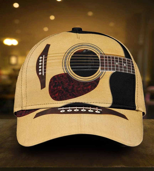 Wood Guitar Acoustic Music Style – Classic Cap
