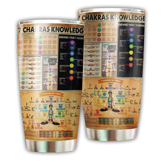 Yoga Love Life Forever Balance Chakras Knowledge 20 Oz Tumbler