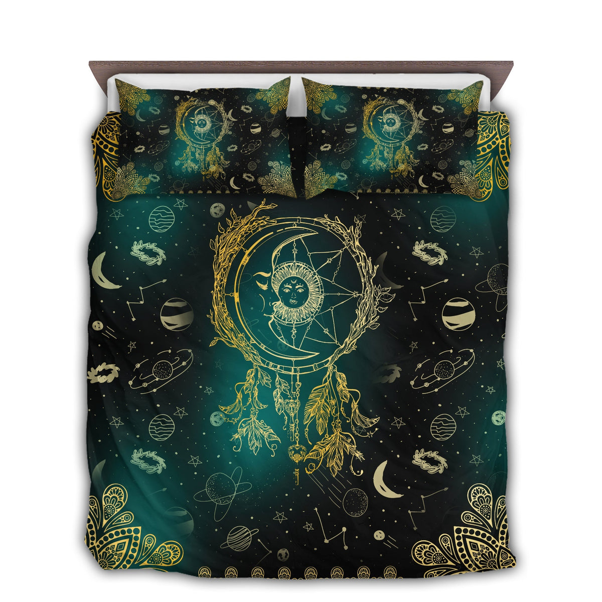 Yoga Peace Galaxy Bedding Cover For Boho Bedroom Decor