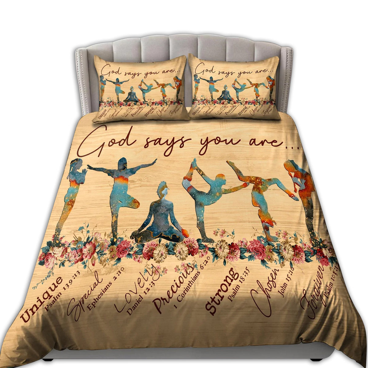 Yoga Peaceful Life Bedding Cover For Boho Bedroom Decor