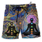 Beach Short / Adults / S Yoga Mandala Style - Beach Short - Owls Matrix LTD
