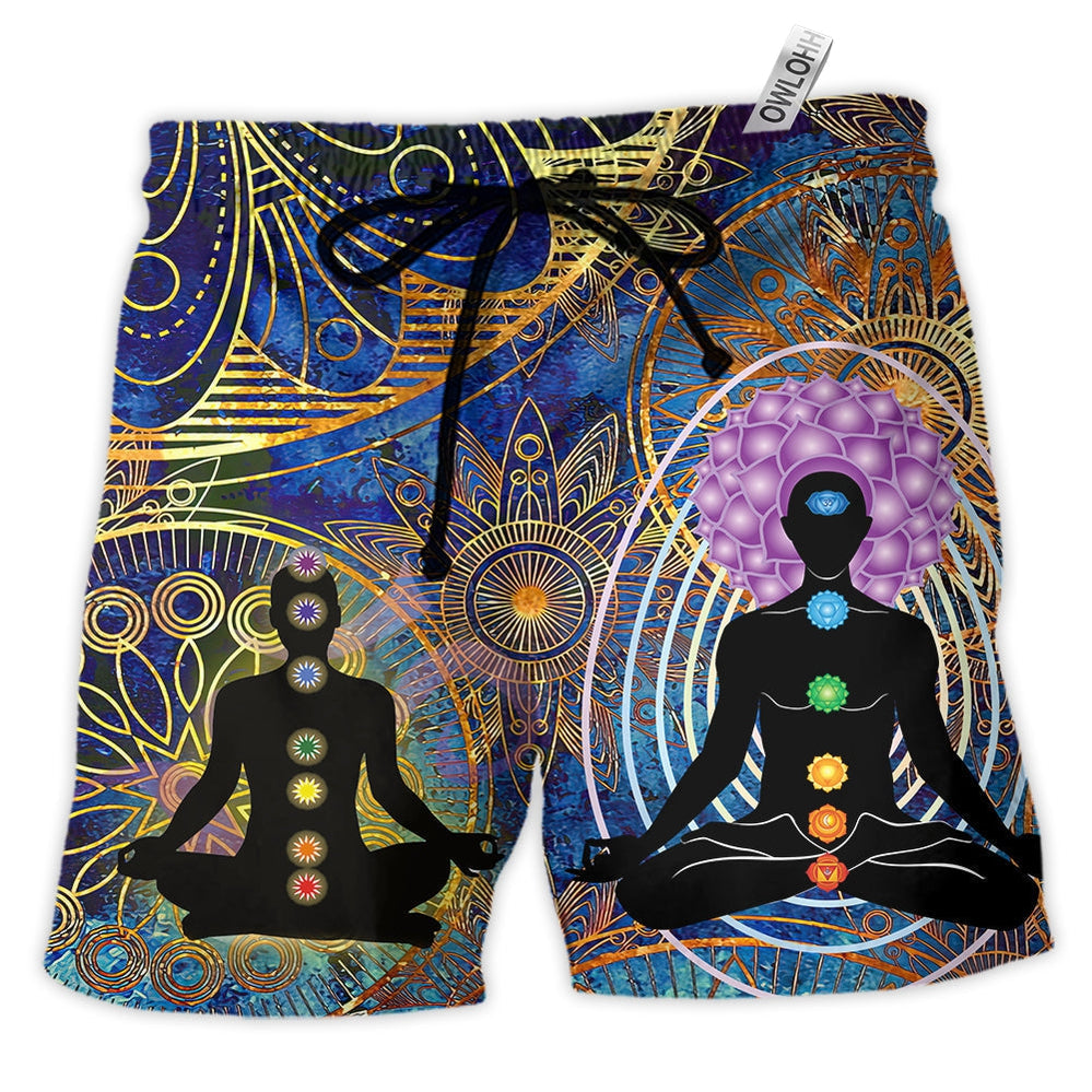 Beach Short / Adults / S Yoga Mandala Style - Beach Short - Owls Matrix LTD