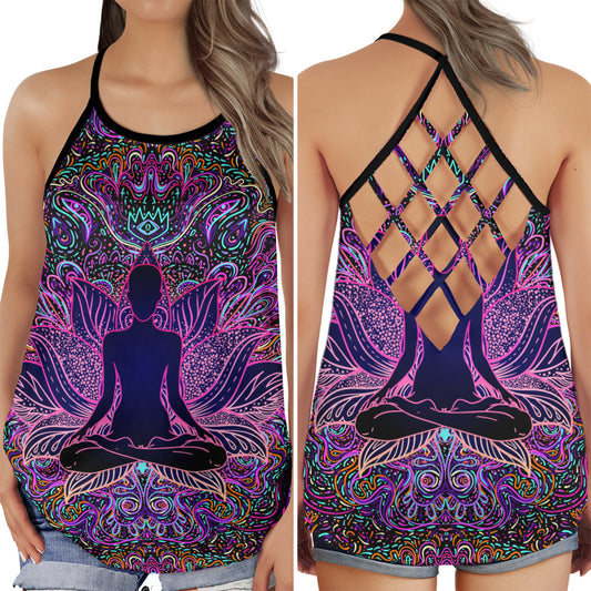 Yoga Meditation Beautiful Energy - Hollow Tank Top