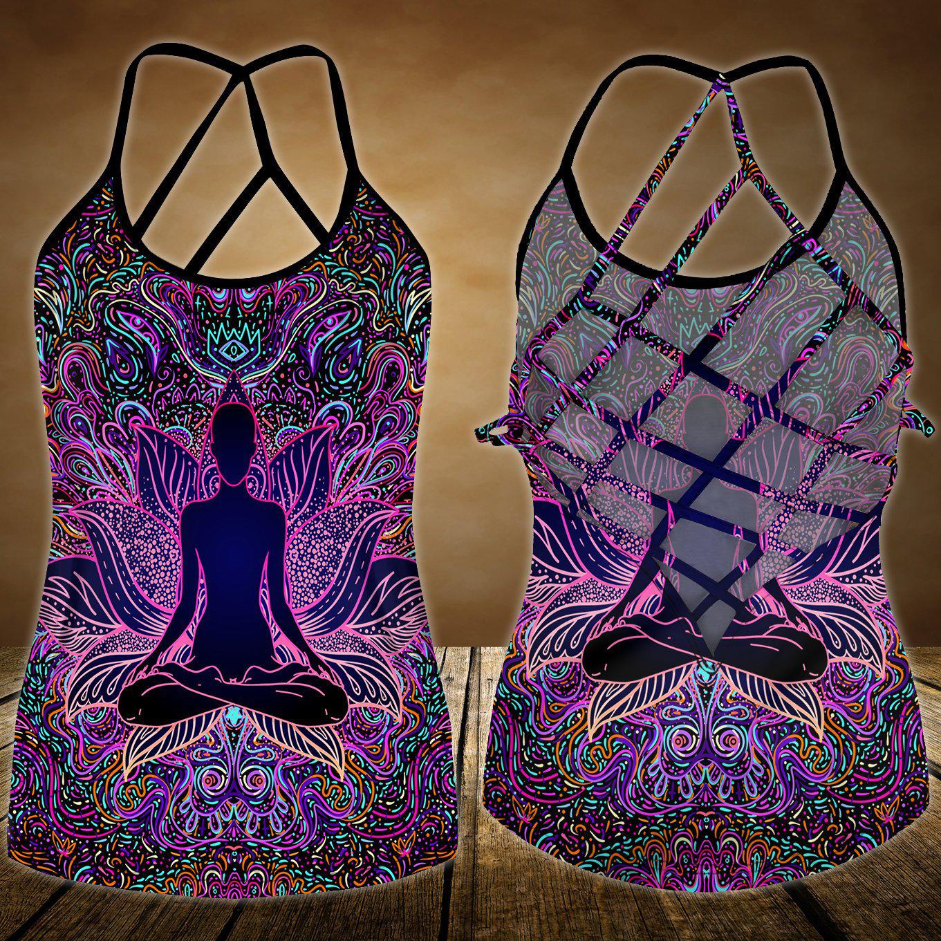 Yoga Meditation Peaceful Limited Edition 8 – Hollow Tank Top