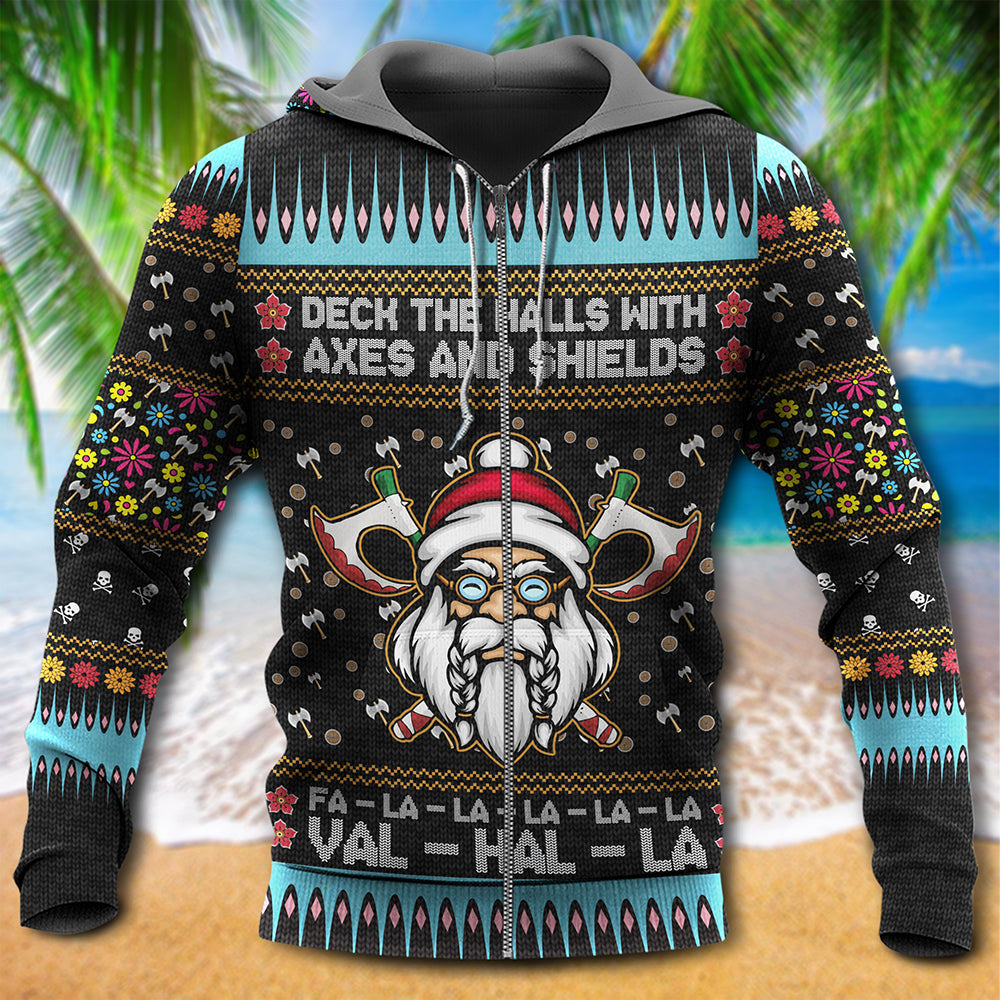 Viking Holiday Battle Humor Quote Art – 3D Hoodie 