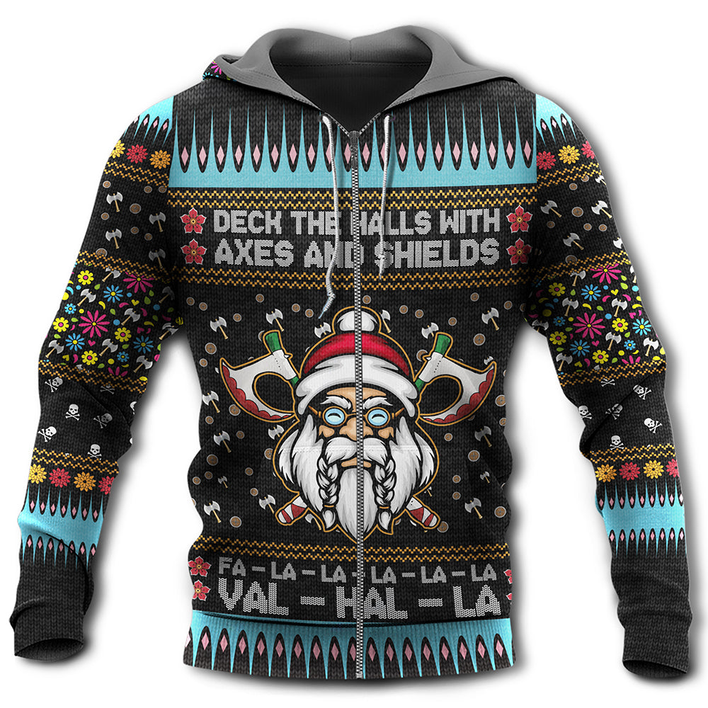 Viking Holiday Battle Humor Quote Art – 3D Hoodie