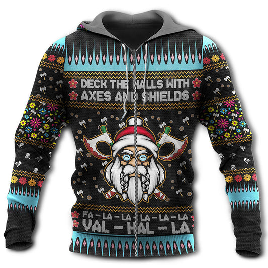 Viking Holiday Battle Humor Quote Art – 3D Hoodie