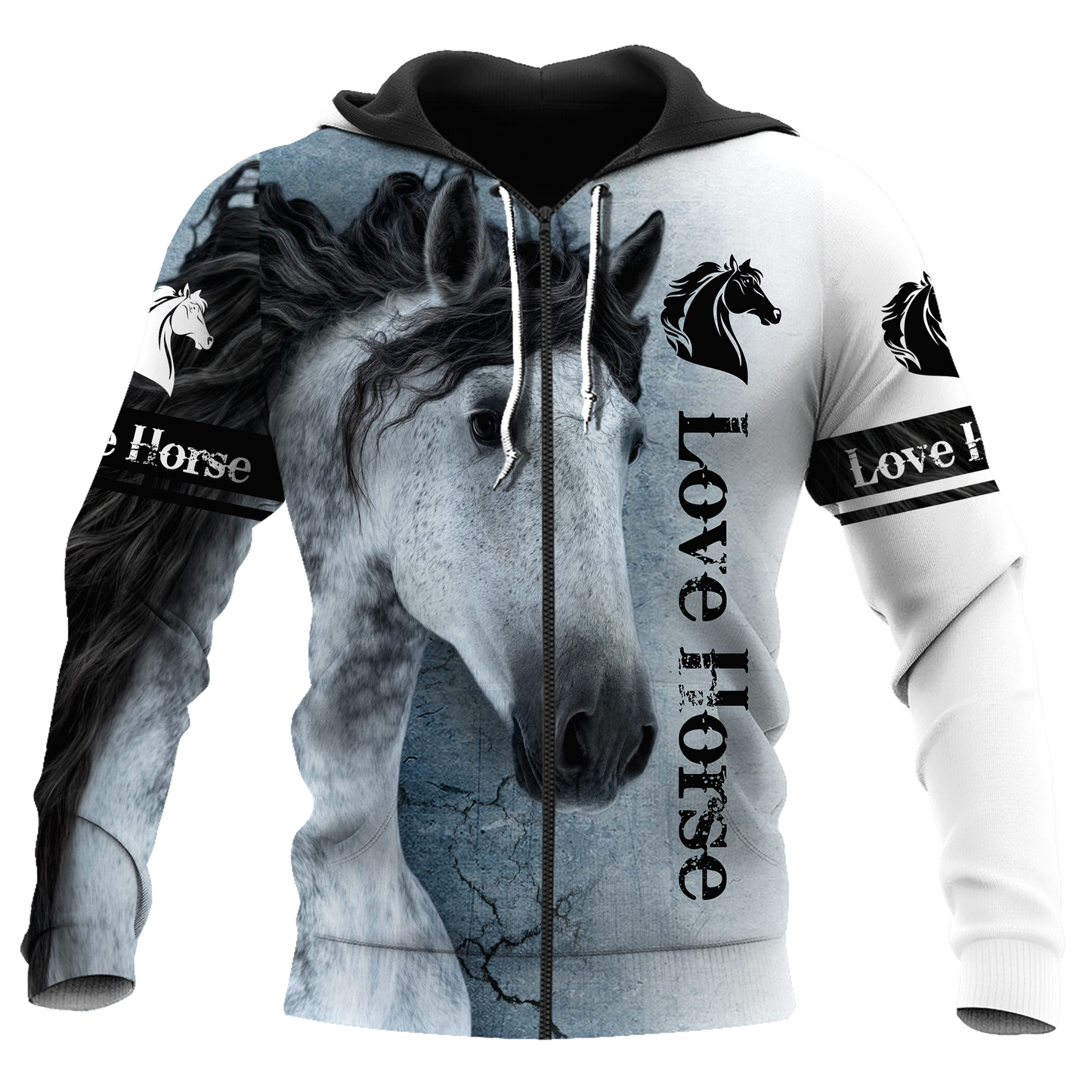 Horse Love 3D Printed Art – 3D Hoodie