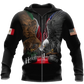 Mexican American Two Eagles Art - 3D Hoodie