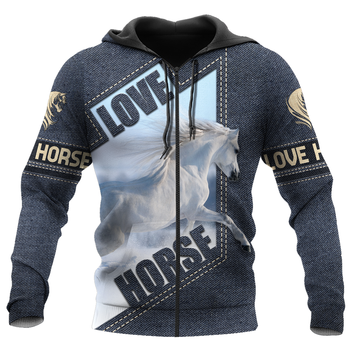 Horse Love 3D Printed Art – 3D Hoodie