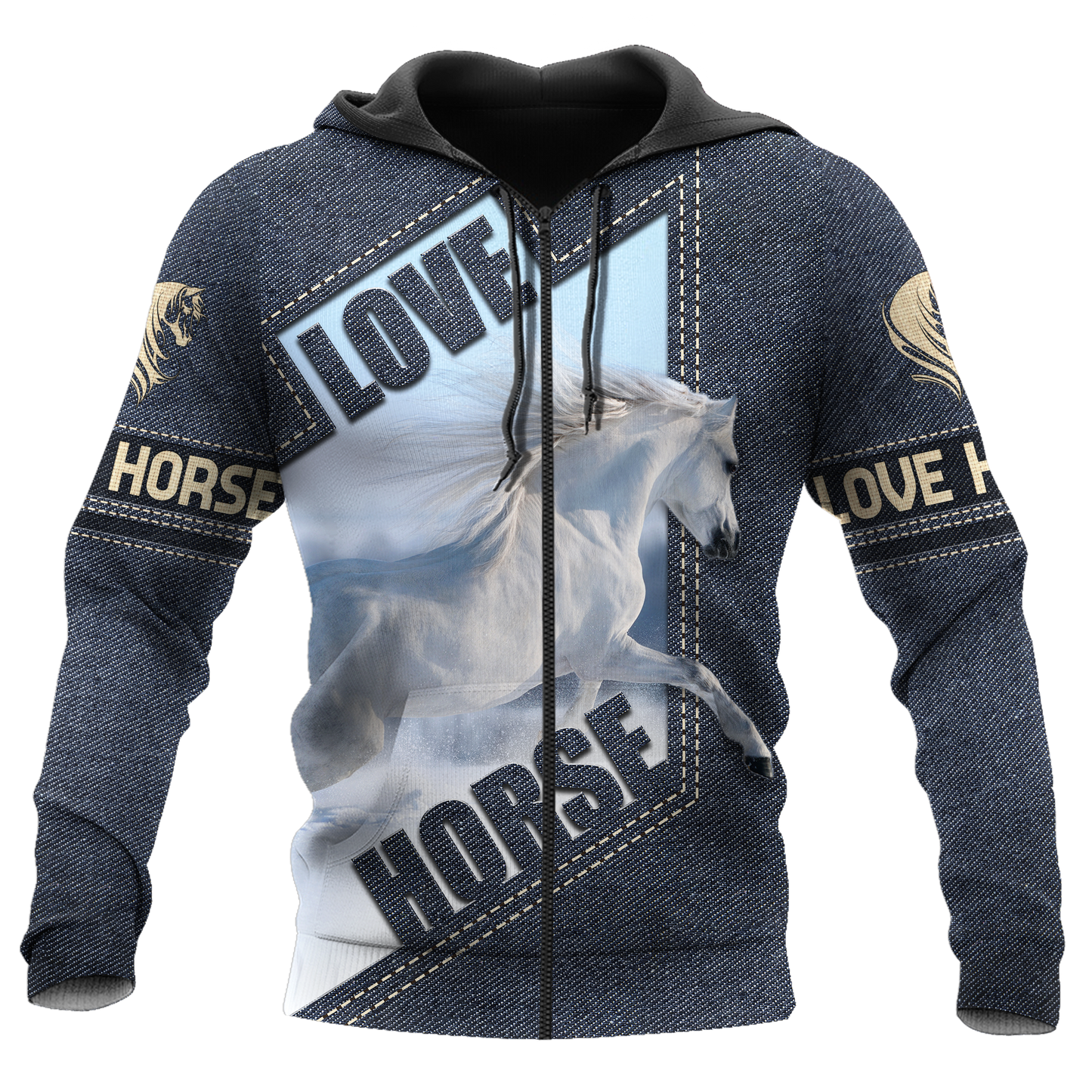 Horse Love 3D Printed Art – 3D Hoodie