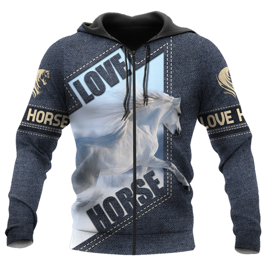 Horse Love 3D Printed Art – 3D Hoodie