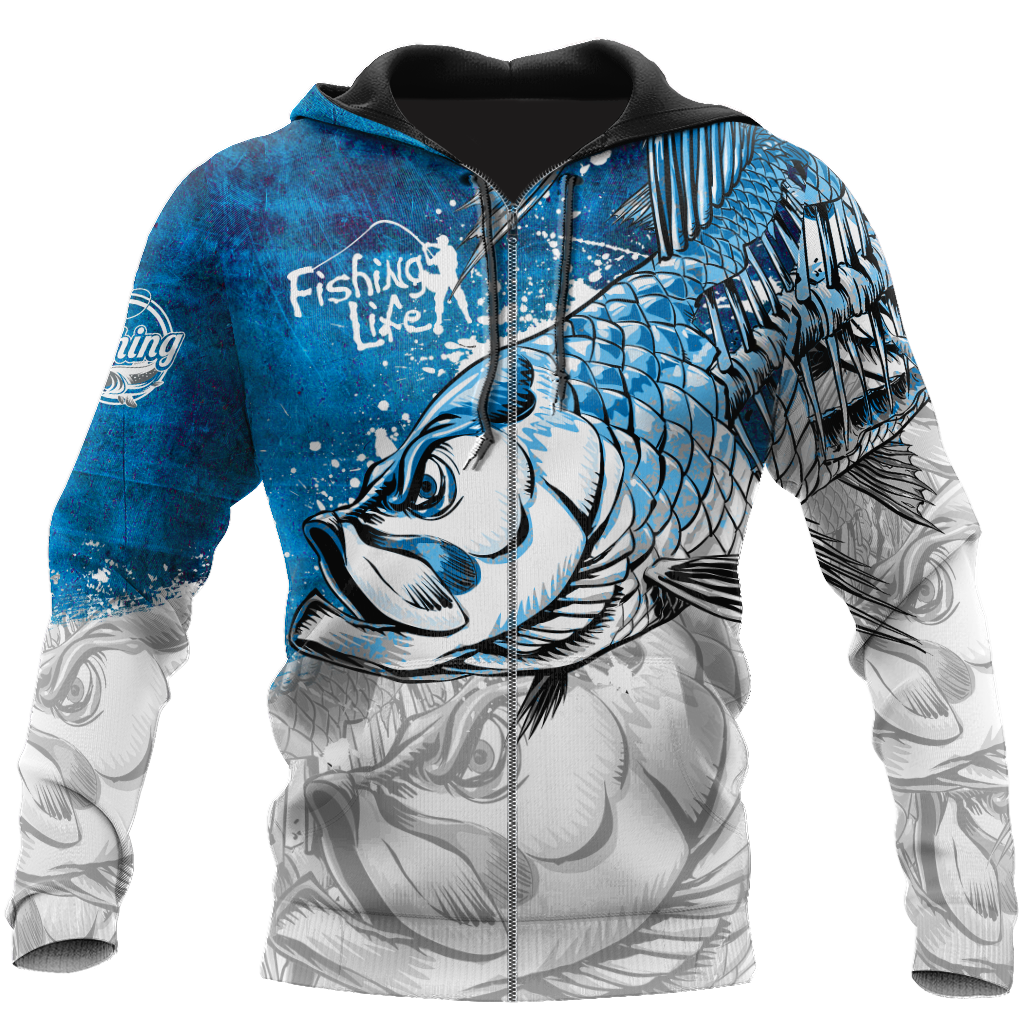 Collection Fishing Life Hungry Sketch – 3D Hoodie