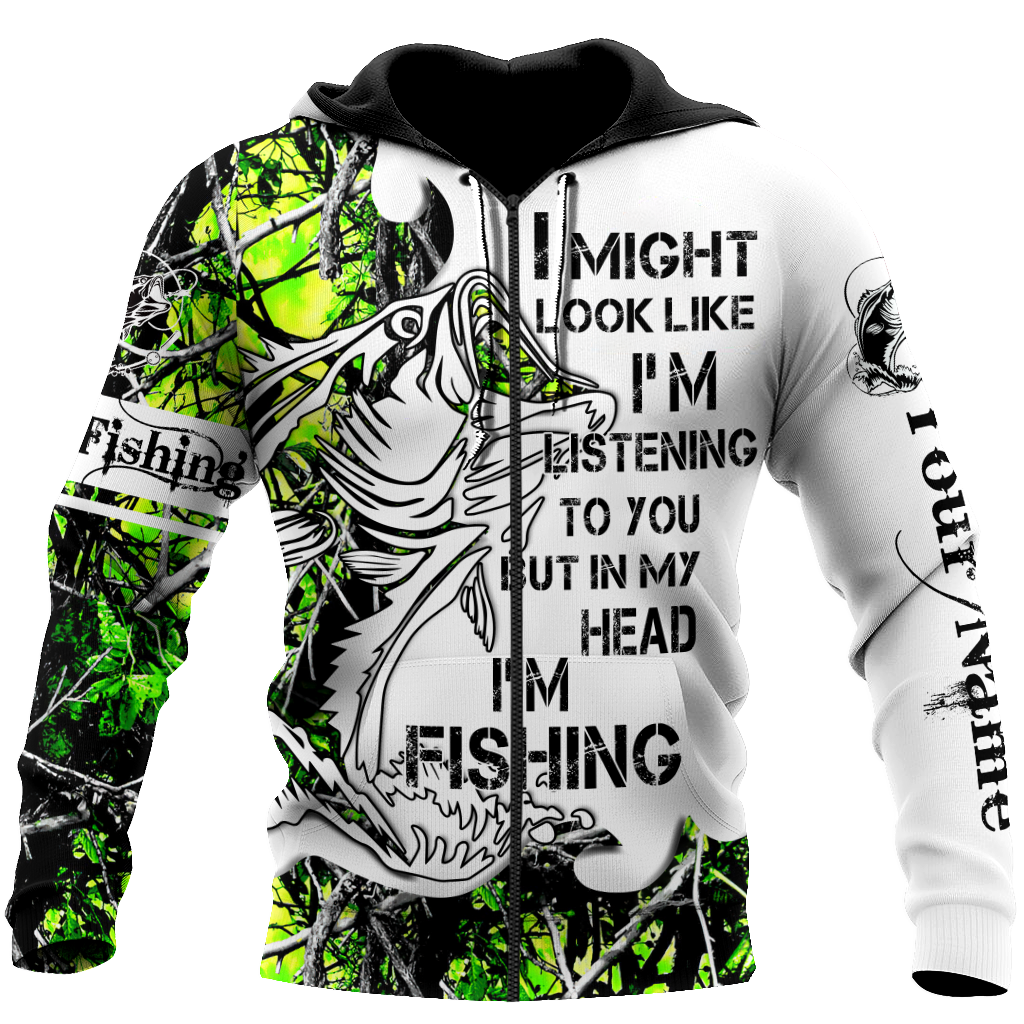 Collection Custom Name Bass Fishing Tattoo – 3D Hoodie