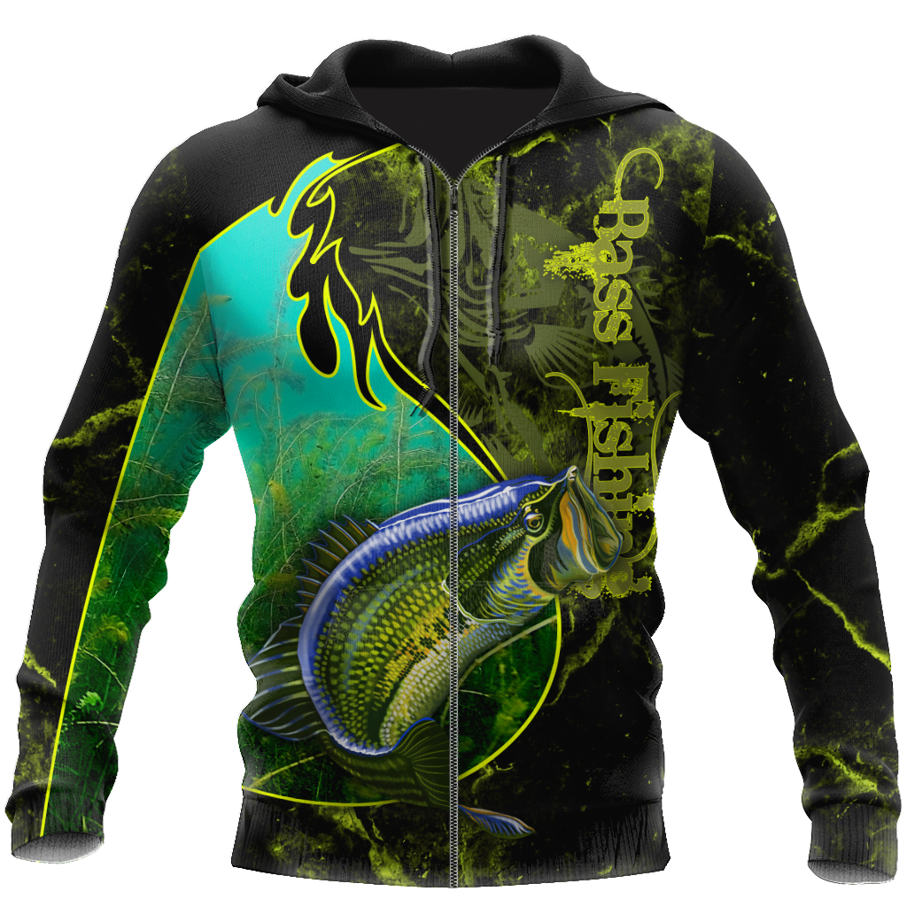 Collection Bass Fishing Underwater Yin Yang Camo – 3D Hoodie