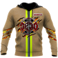 Firefighter Custom Name Art – 3D Hoodie