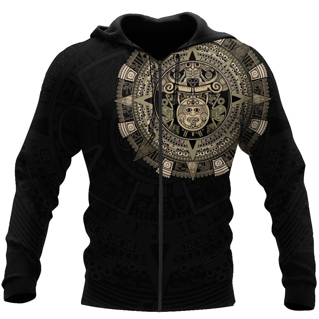 Zip Hoodie / S Aztec Beautiful Lover - Hoodie - Owls Matrix LTD