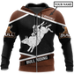 Bull Riding Custom Name Art – 3D Hoodie