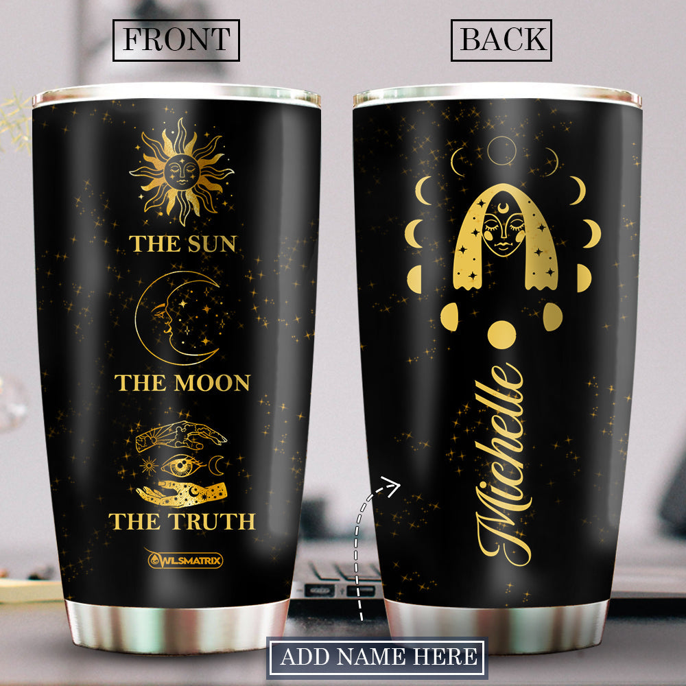 Zodiac Moon And Sun Personalized 20 Oz Tumbler