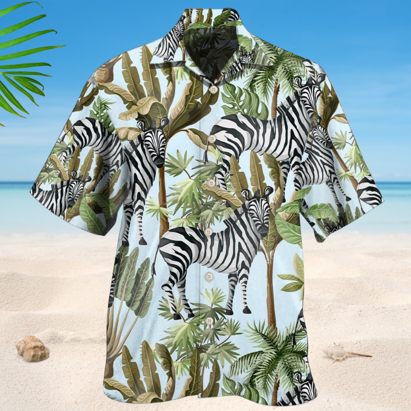 Zebra Lover Tropical Style – Hawaiian Shirt
