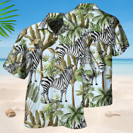 Zebra Lover Tropical Style – Hawaiian Shirt