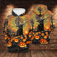 Black Cat Halloween Art – 3D Hoodie