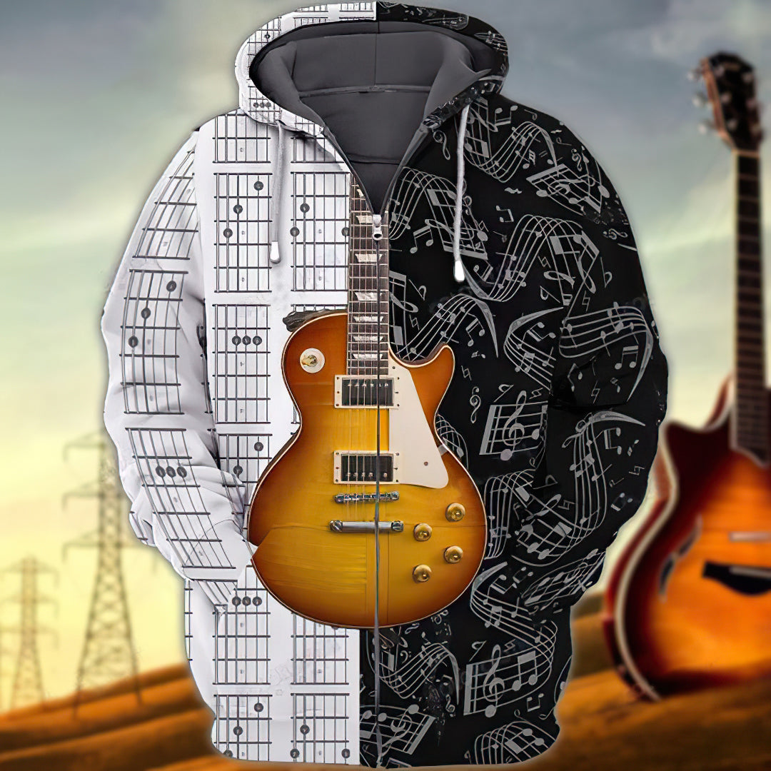Bass Guitar Musician Art – 3D Hoodie