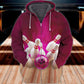 Pink Bowling Art – 3D Hoodie
