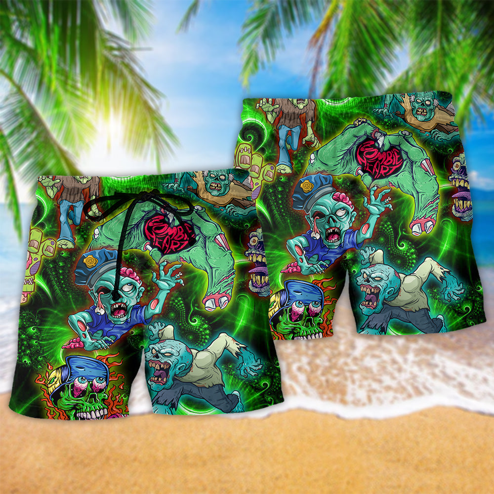 Zombie Eat Brains Your Safe  - Beach Short