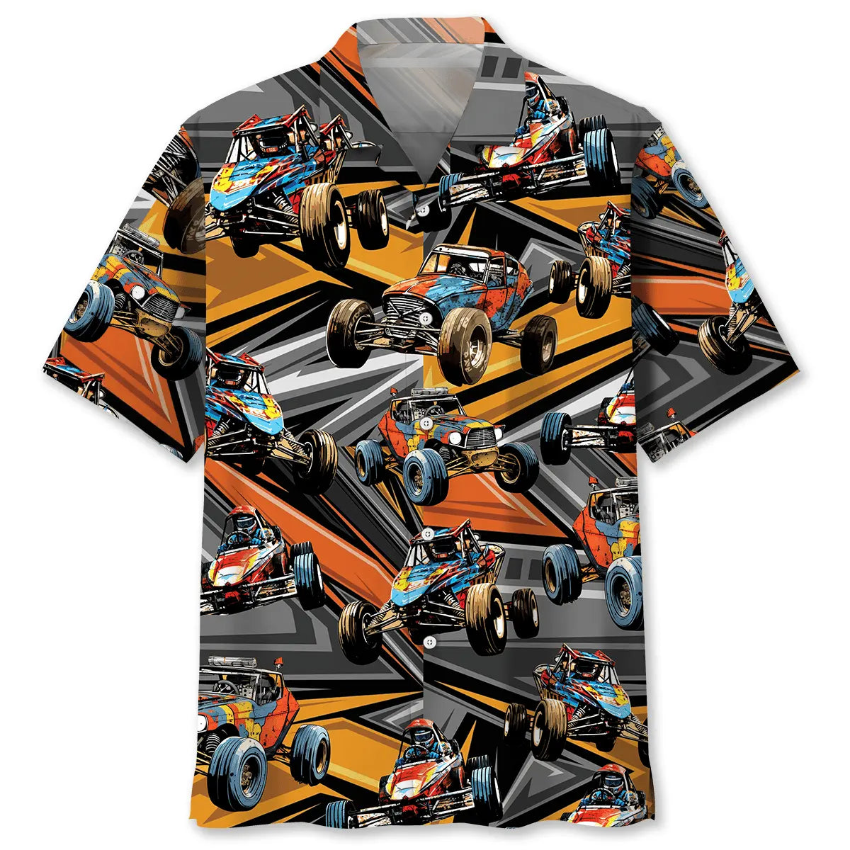 Hawaiian Shirt / Adults / S Abstract Quarter Midget Race Car Hawaiian Shirt