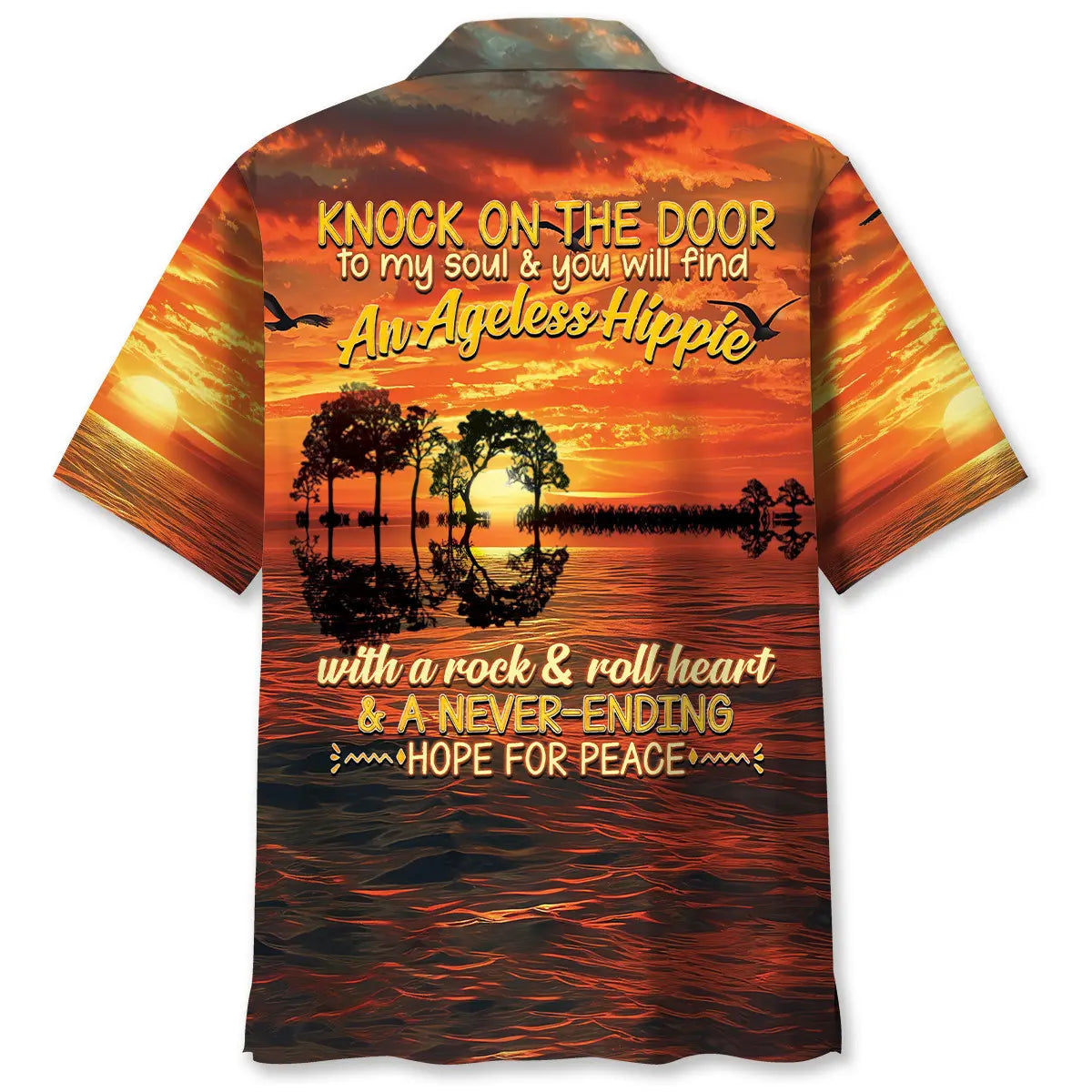 Hawaiian Shirt / Adults / S Ageless Hippie Guitar Hawaiian Shirt