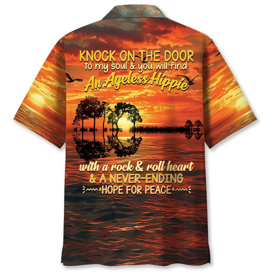 Hawaiian Shirt / Adults / S Ageless Hippie Guitar Hawaiian Shirt