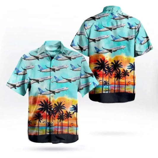 Hawaiian Shirt / Adults / S Air Europa Boeing 737-85P Hawaiian Shirt