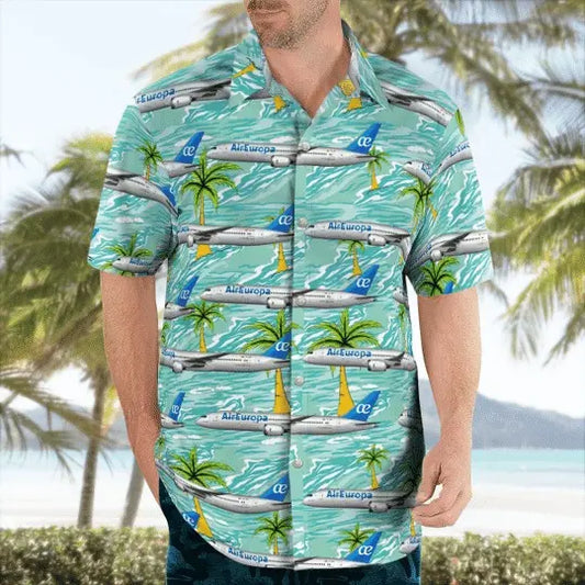Hawaiian Shirt / Adults / S Air Europa Boeing 787-9 Dreamliner Hawaiian Shirt