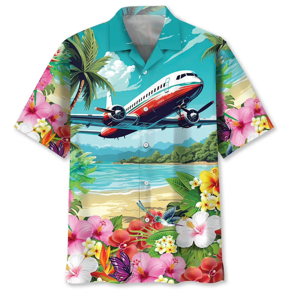Hawaiian Shirt / Adults / S Airplane Hawaiian Shirt