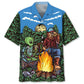 Hawaiian Shirt / Adults / S Alien Bigfoot Campfire Night Hawaiian Shirt