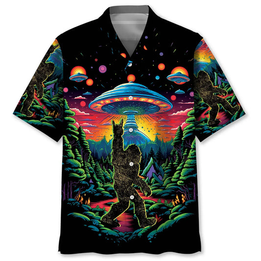 Hawaiian Shirt / Adults / S Alien Bigfoot Hawaiian Shirt