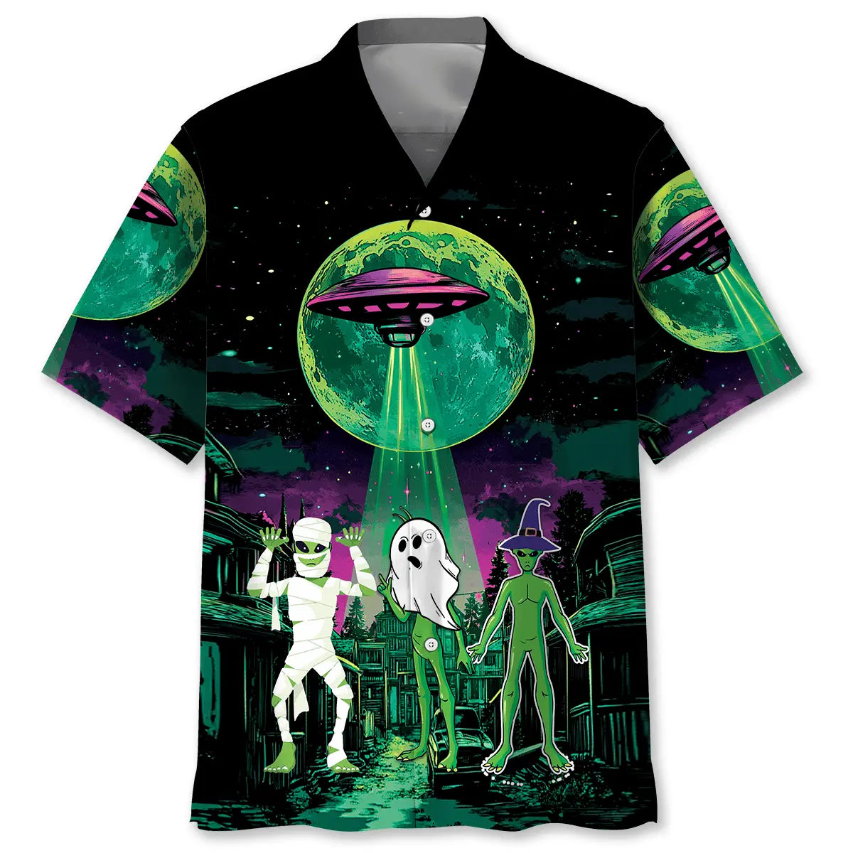 Hawaiian Shirt / Adults / S Alien Halloween Horror Boo Hawaiian Shirt