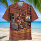 Alien Stalk Bigfoot House Hawaiian Shirt