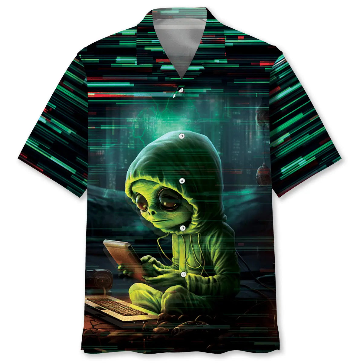 Hawaiian Shirt / Adults / S Alien Video Game Hawaiian Shirt