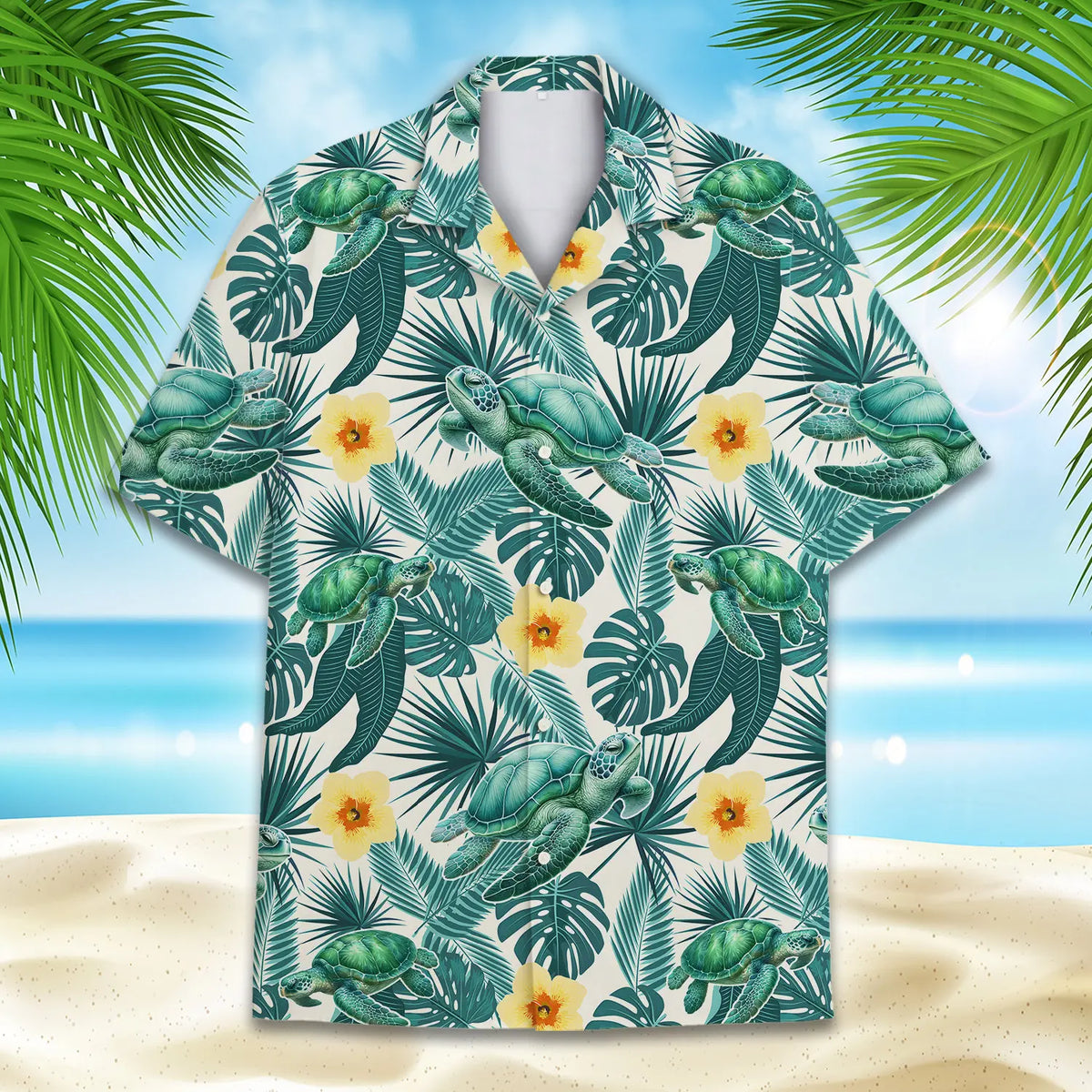 Hawaiian Shirt / Adults / S Tropical Turtle Unisex Hawaiian Shirt Aloha Shirt