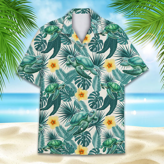 Hawaiian Shirt / Adults / S Tropical Turtle Unisex Hawaiian Shirt Aloha Shirt