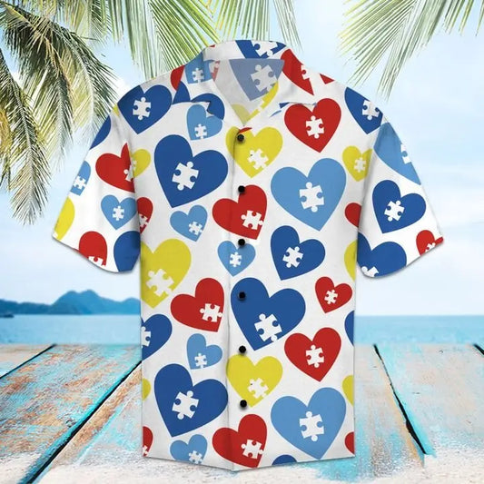 Hawaiian Shirt / Adults / S Amazing Autism Hawaiian Shirt Summer Button Up