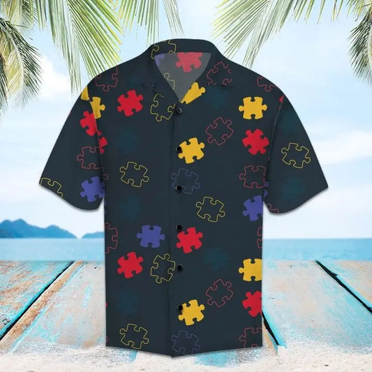 Hawaiian Shirt / Adults / S Amazing Autism Hawaiian Shirt Summer Button Up
