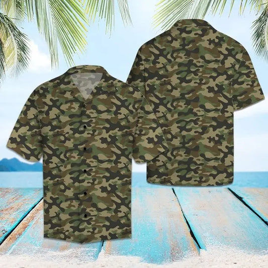 Hawaiian Shirt / Adults / S Amazing Camouflage Hawaiian Shirt Summer Button Up