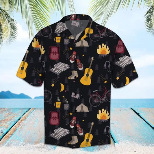 Hawaiian Shirt / Adults / S Amazing Camping Hawaiian Shirt Summer Button Up