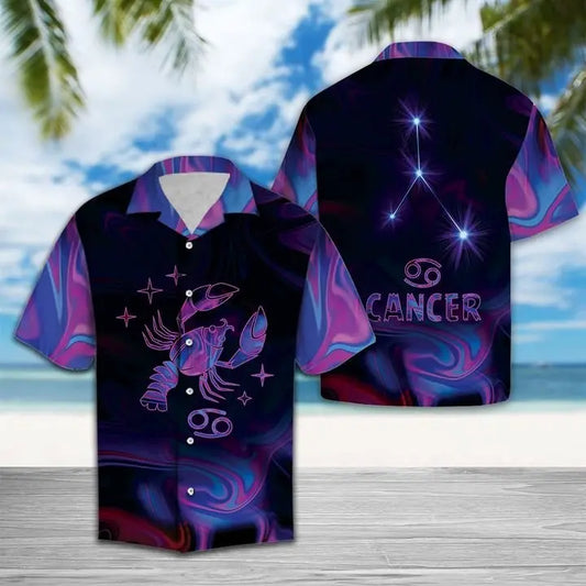 Hawaiian Shirt / Adults / S Amazing Cancer Horoscope Hawaiian Shirt Summer Button Up