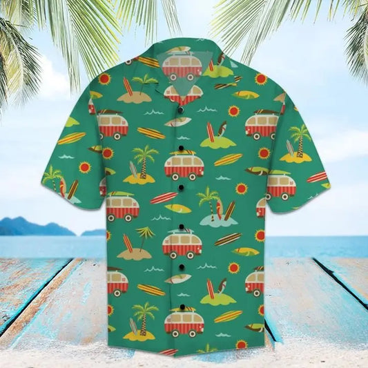 Hawaiian Shirt / Adults / S Amazing Caravan Hawaiian Shirt Summer Button Up