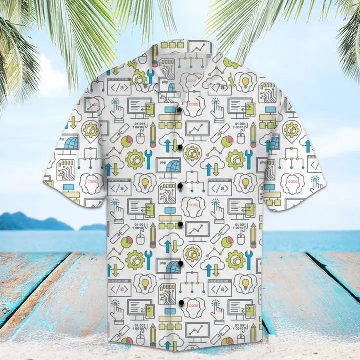 Hawaiian Shirt / Adults / S Amazing Computer Program Hawaiian Shirt Summer Button Up
